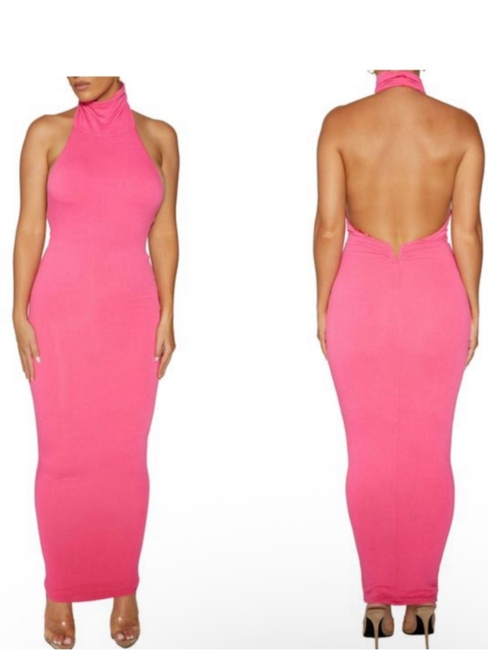 Naked wardrobe high neck halter Dress